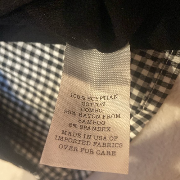 LE FASH Size S Black & White Button Down Short Sleeve Top - Picture 7 of 9